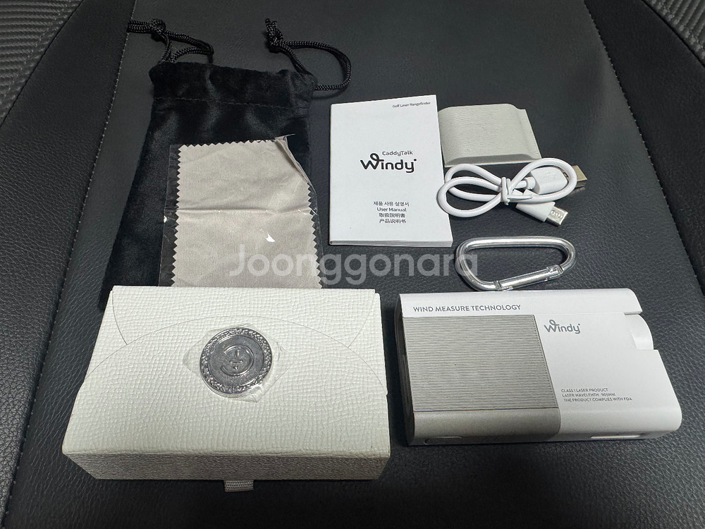 골프 거리측정기 캐디톡 윈디 새상품 풀세트--0