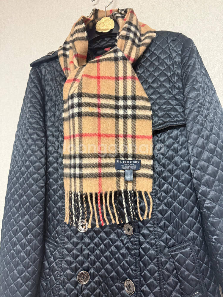 정품Burberry 100%캐시미어 목도리 머플러--0