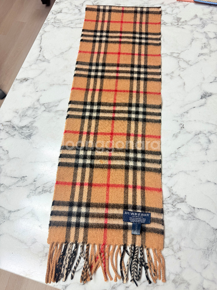 정품Burberry 100%캐시미어 목도리 머플러--7