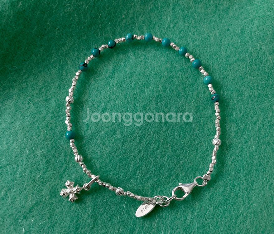 터키석 실버 묵주팔찌--1
