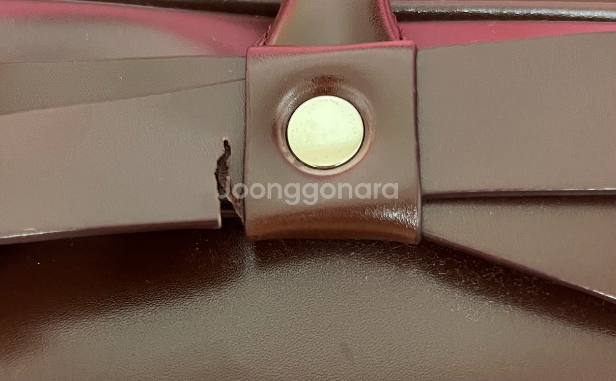 생긴스튜디오 바게트백 버건디--2