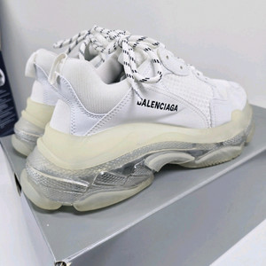 발렌시아가 트리플S 클리어솔 화이트 42