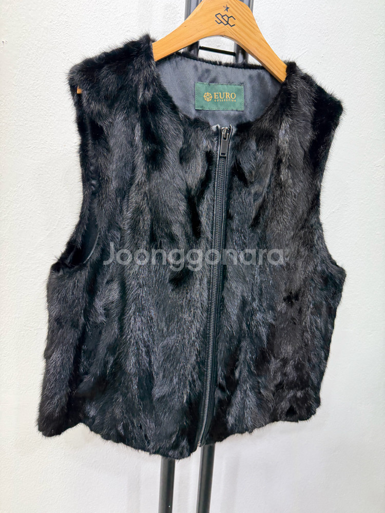 정품) EURO 유로 블랙 밍크 베스트 77--1