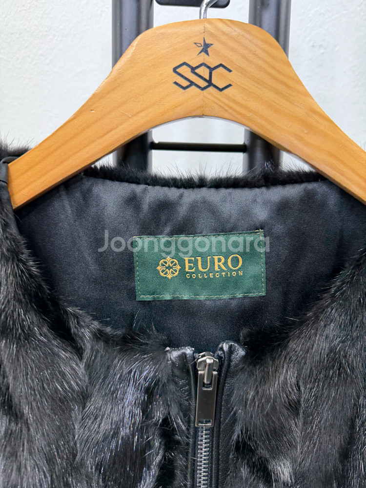 정품) EURO 유로 블랙 밍크 베스트 77--4