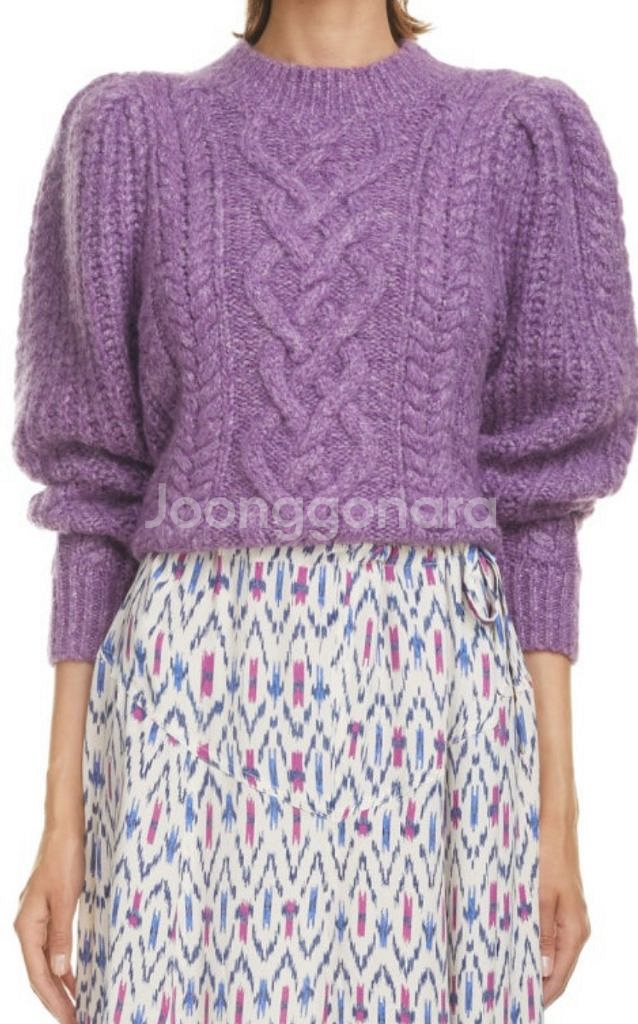 새상품)이자벨마랑 라운드 넥 니트웨어 (바이올렛)--0