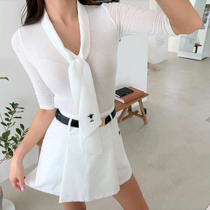 제이지쇼룸 엉넬 자수 타이니트 플레어 스커트 셋업(아이)