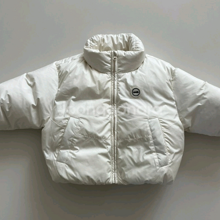 므므브 구스패딩 L 크림 (후드없음)--1