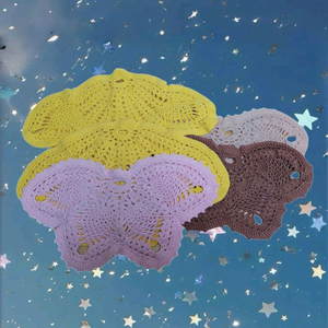 뜨개 뜨개질 나비 발매트 5개