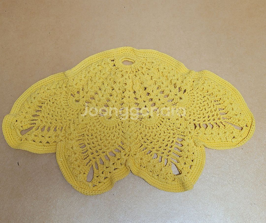 뜨개 뜨개질 나비 발매트 5개--4