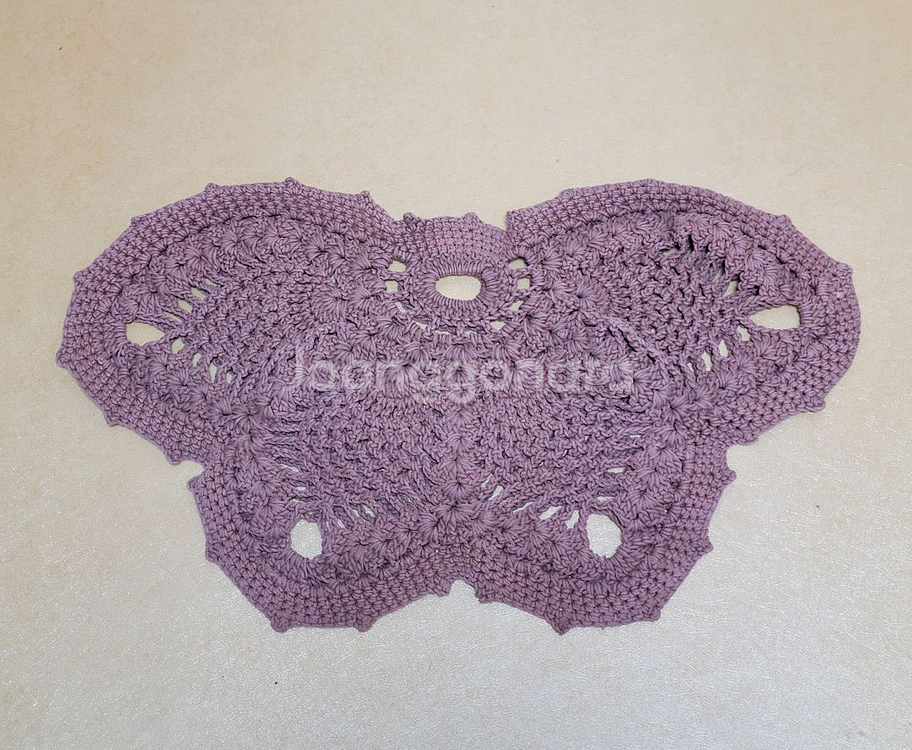 뜨개 뜨개질 나비 발매트 5개--2