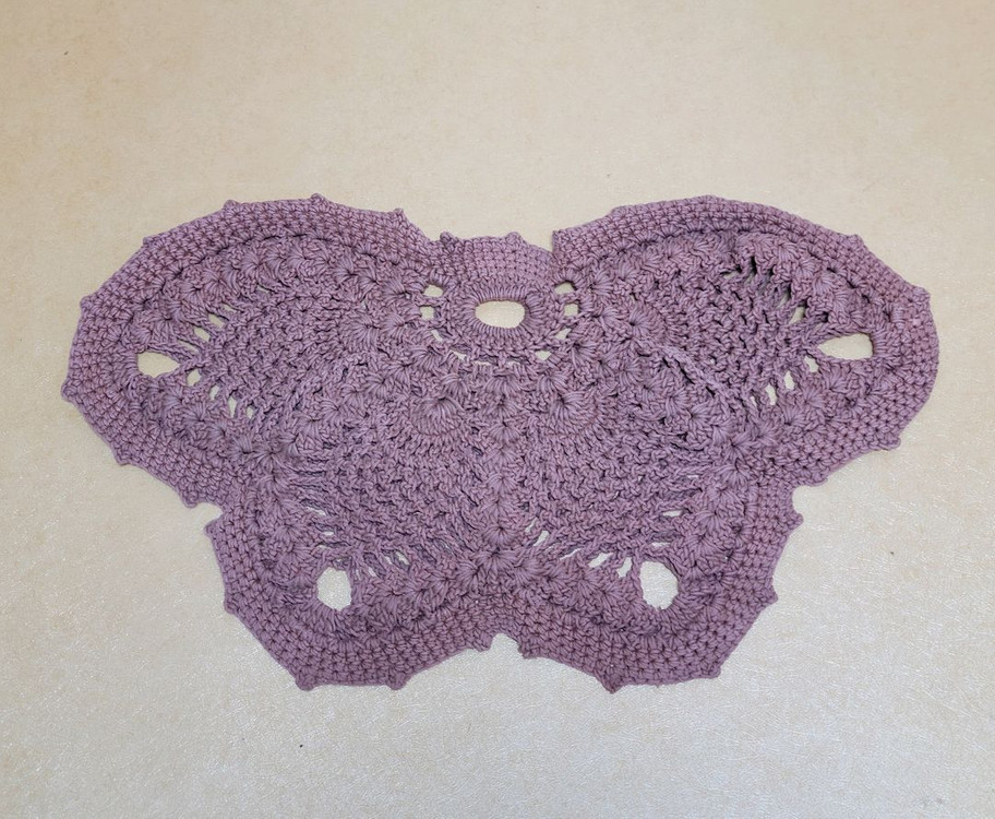 뜨개 뜨개질 나비 발매트 5개--2