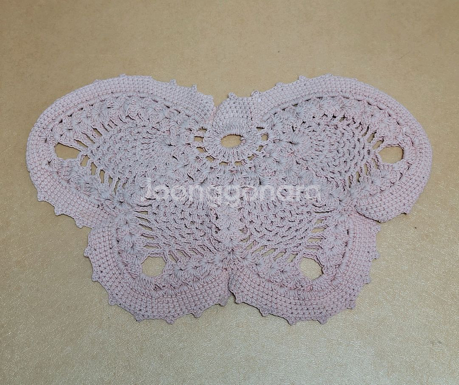 뜨개 뜨개질 나비 발매트 5개--1