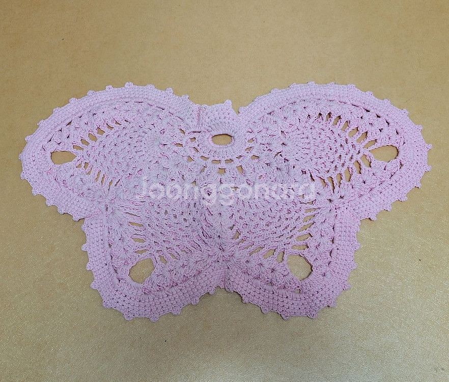 뜨개 뜨개질 나비 발매트 5개--3