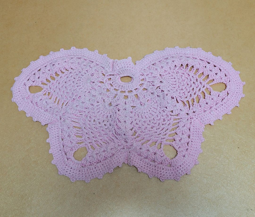 뜨개 뜨개질 나비 발매트 5개--3