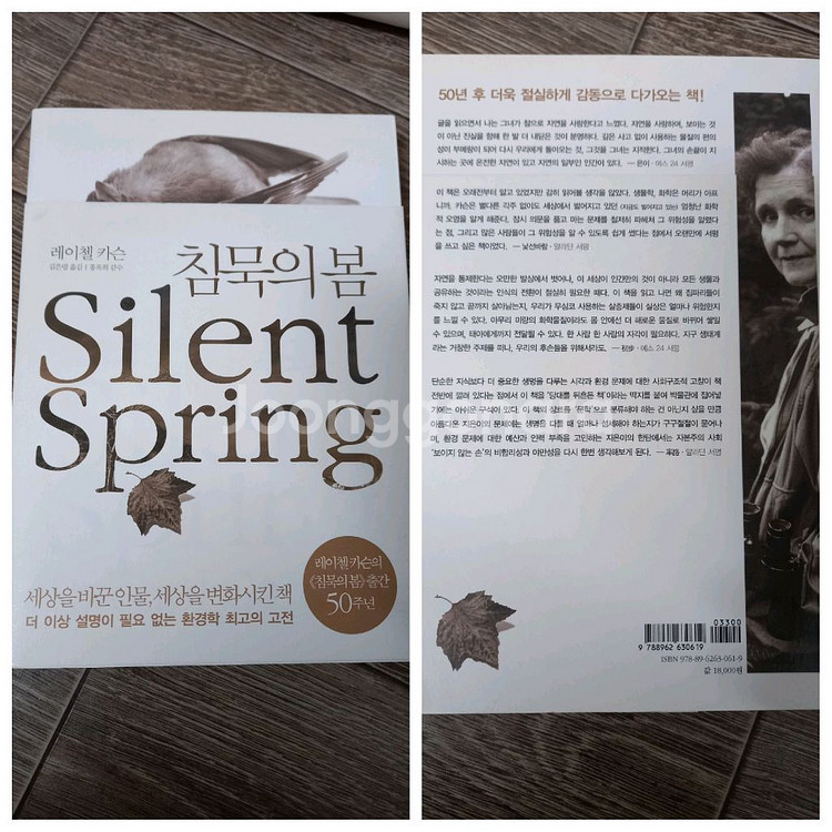 도서4권(침묵의봄,월든,숲속의자본주의자 외_일괄2만원(정가64000원)--2