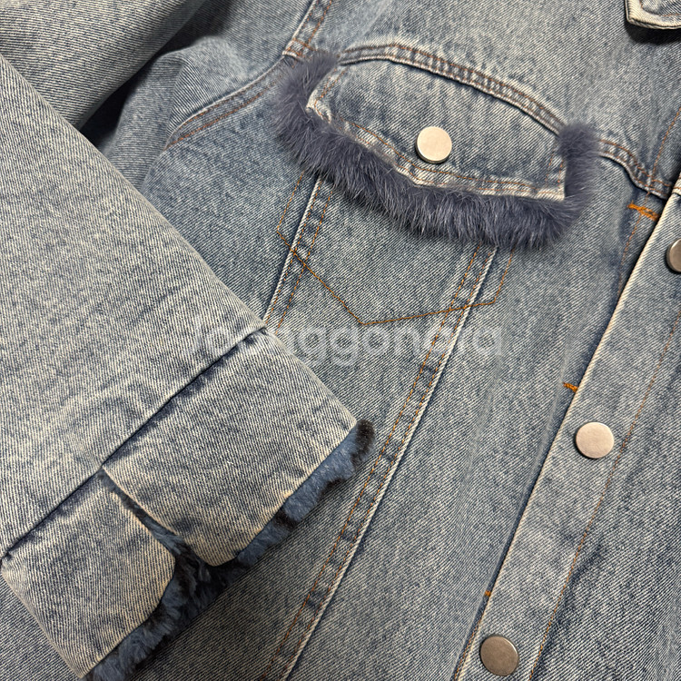 르니앤맥코이 데님 퍼 자켓--1