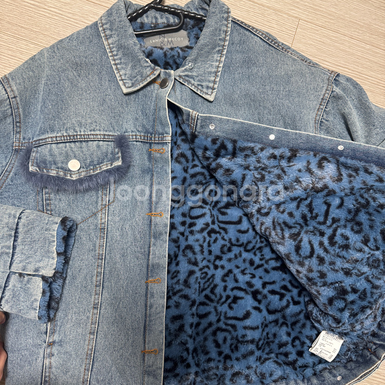 르니앤맥코이 데님 퍼 자켓--3