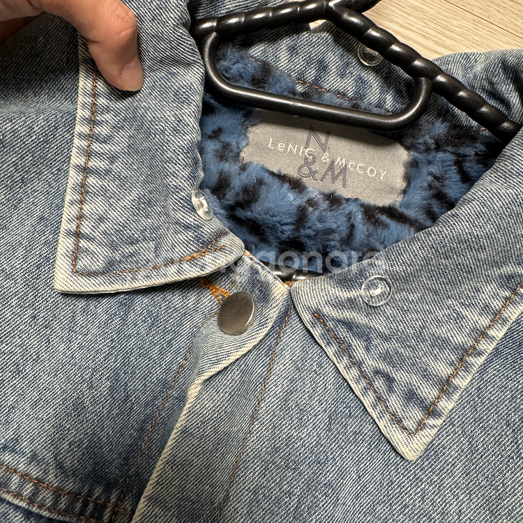 르니앤맥코이 데님 퍼 자켓--2