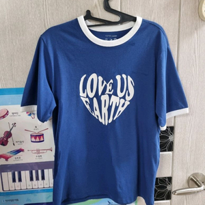 하트 반팔 티셔츠 90