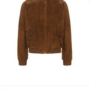 식스앤어하프 스웨이드 꼬냑봄버자켓