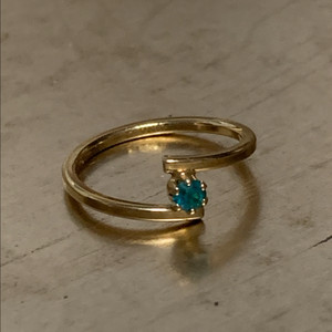 Avon 빈티지 그린 포인트반지