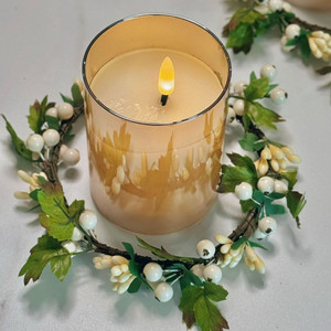 10개가격 새제품 크리스마스 캔들 초 리스 지름 14cm