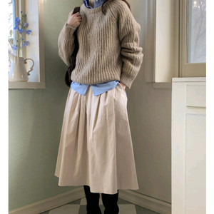 98도씨 리틀 코듀로이 셔링 롱스커트 이미지