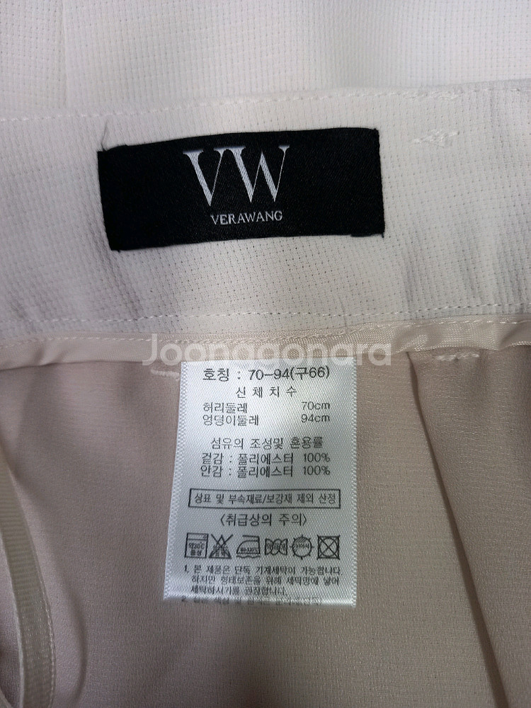 베라왕 춘하 쉬폰 하이웨스트 일자통핏 9부 팬츠 66--4