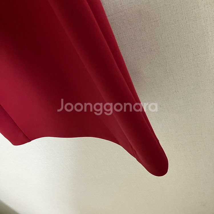 캘빈클라인 와인색 체인 장식 원피스--3