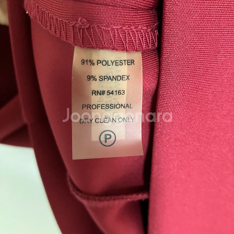 캘빈클라인 와인색 체인 장식 원피스--7