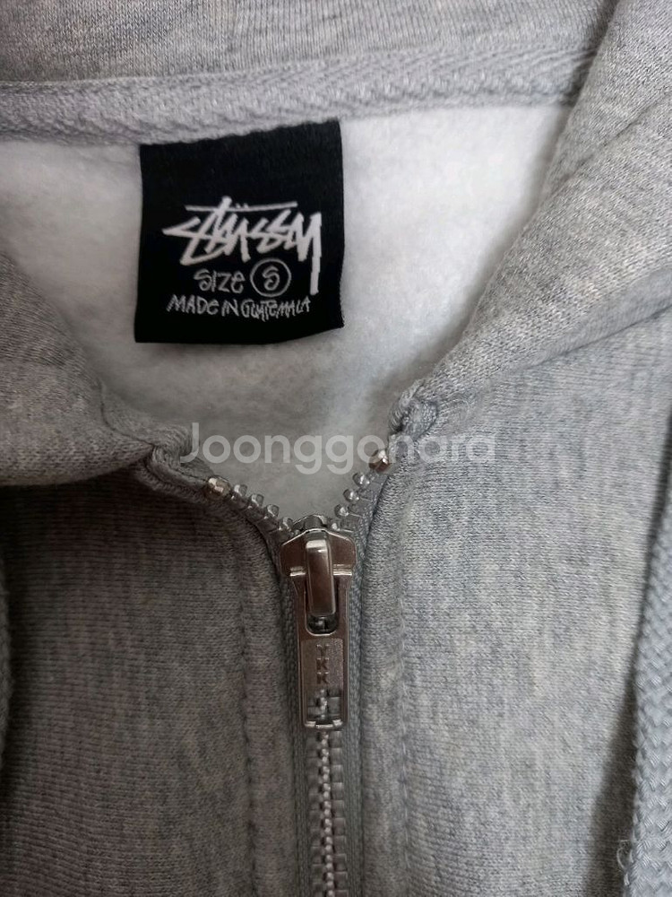 s사이즈) 스투시 그레이 후드집업--2