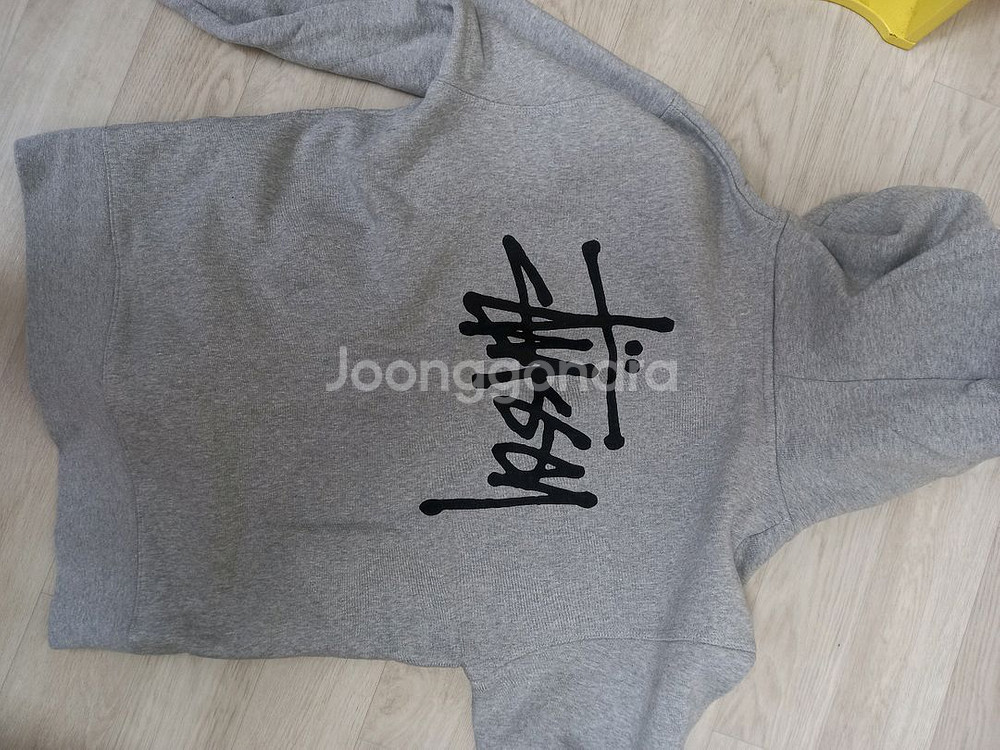 s사이즈) 스투시 그레이 후드집업--6