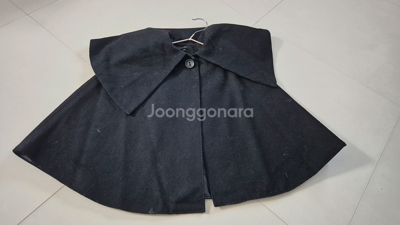 레브주 모던 캐프 코트 체크 & 블랙 새상품--2