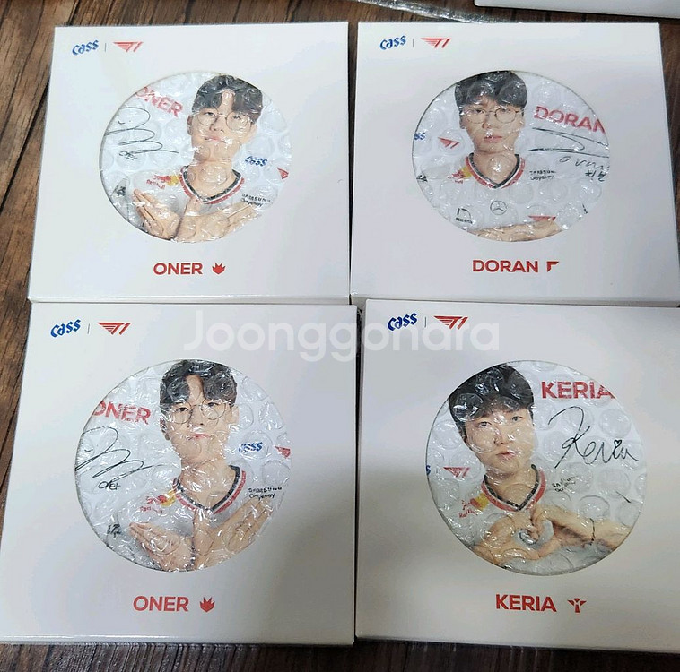 T1 티원 카스 맥주잔 & 코스터--1