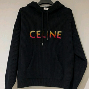 셀린느 리브드 니트 후드티