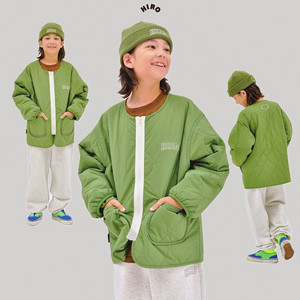 히로블랭크 퀄팅 자켓 겨깔 카키 160