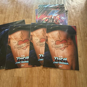 토르러브앤썬더 리얼디 특별관포스터 아이맥스스크린엑스씨네큐 필름마크아트카드