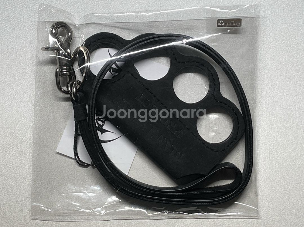 맨허튼프로젝트 리얼레더 소가죽 너클 라이터 스트랩 끈 키링--3