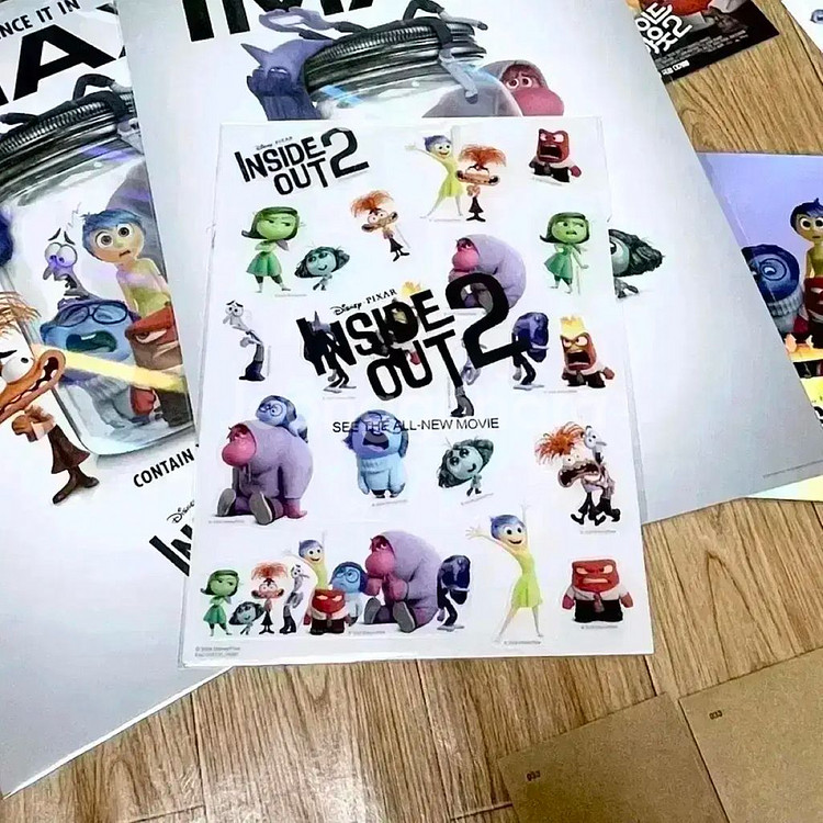인사이드아웃2 스페셜 A3포스터 아이맥스 한국화 오리지널티켓TTT아트카드--4