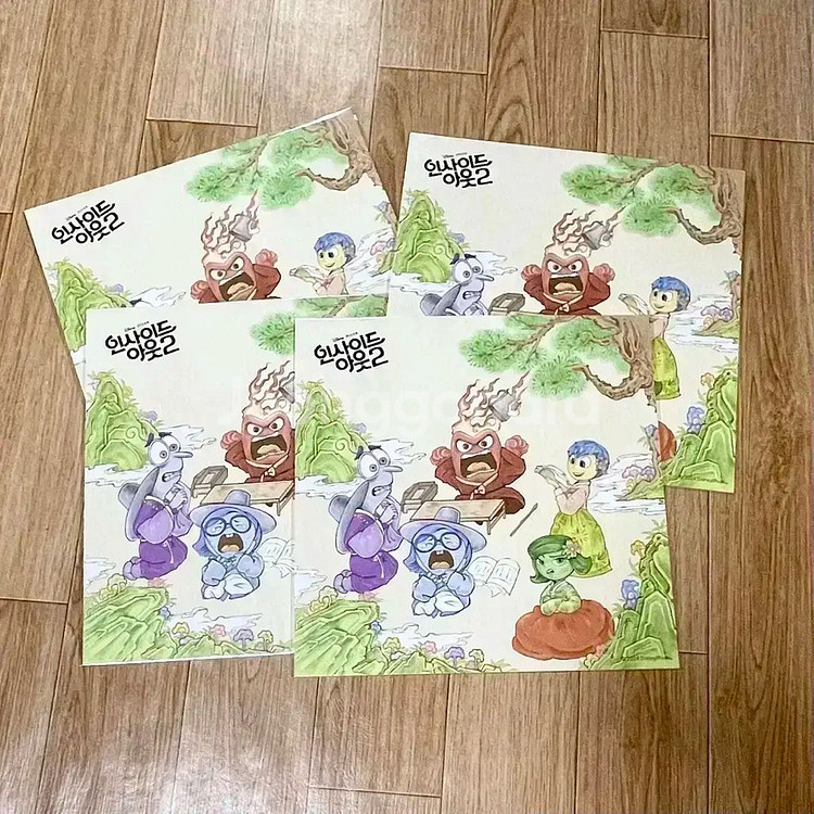 인사이드아웃2 스페셜 A3포스터 아이맥스 한국화 오리지널티켓TTT아트카드--3