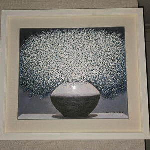 가격제시)화백 김지한의 안개꽃(유화)(20호)