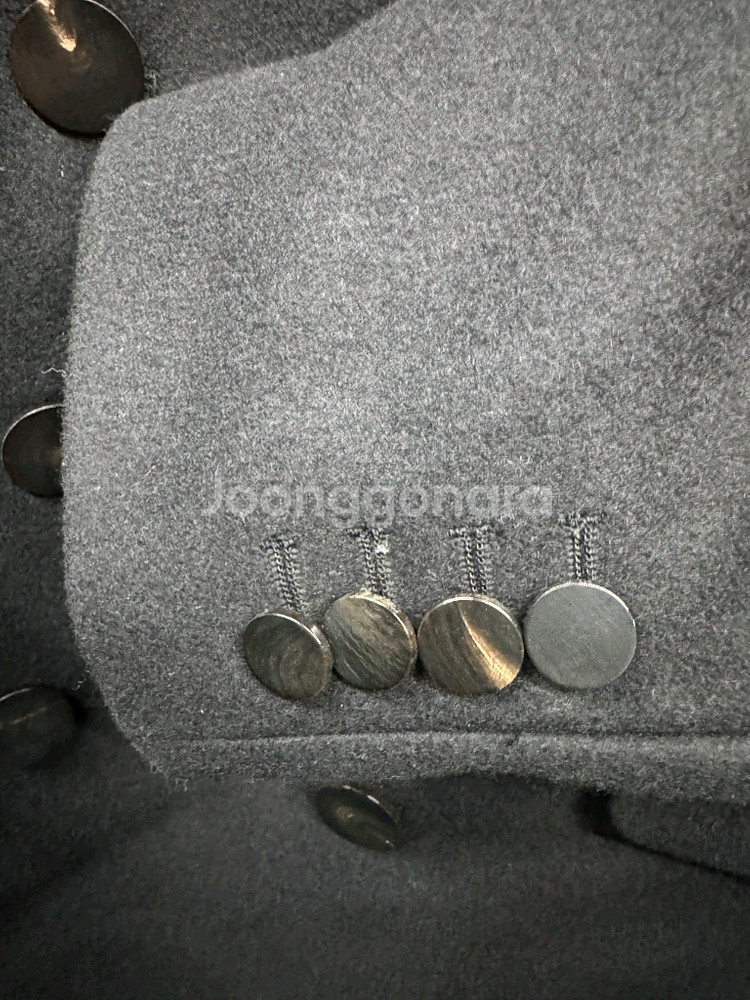 솔리드옴므 새상품급 울 블랙 코트 (100)--3