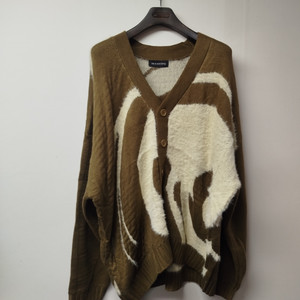 새제품 105~110 남자니트 모헤어 오버 남자 가디건