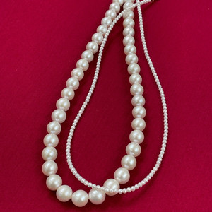 랑코 진주 목걸이 가방 플랫슈즈