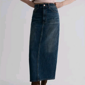 에잇세컨즈 틴워싱 데님 롱스커트 S 새상품