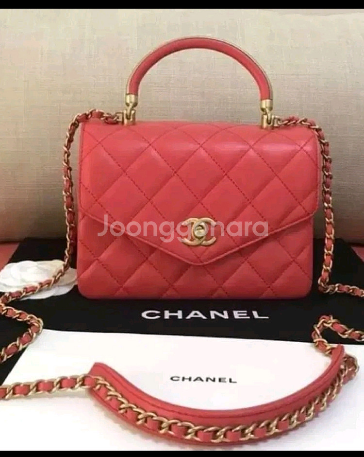 Chanel Calfskin Red 백 정품--1