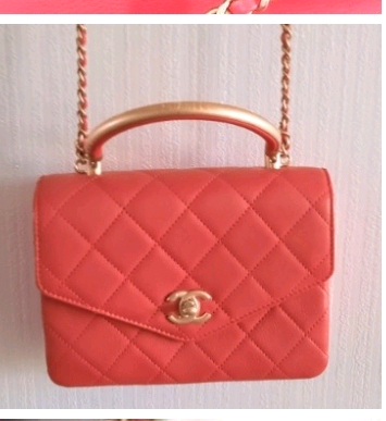 Chanel Calfskin Red 백 정품--4
