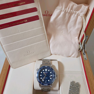 오메가 씨마스터 다이버 300M 42mm 스틸 블루 다이얼 2019.10 해외