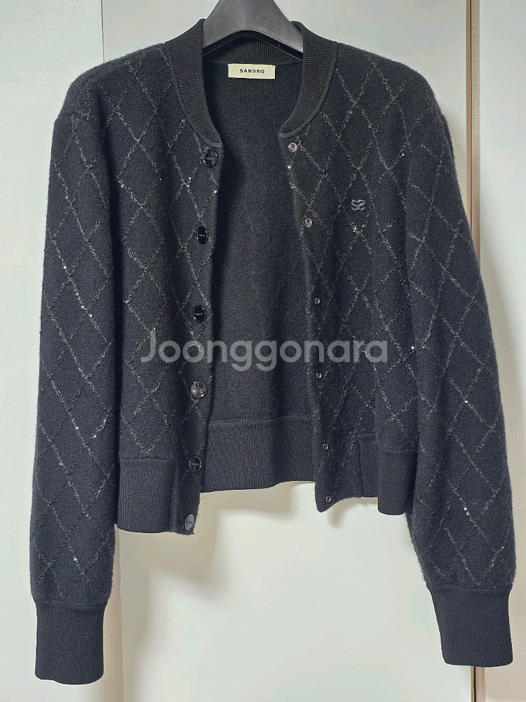 산드로 시퀸 스팽글 니트 자켓 38--3
