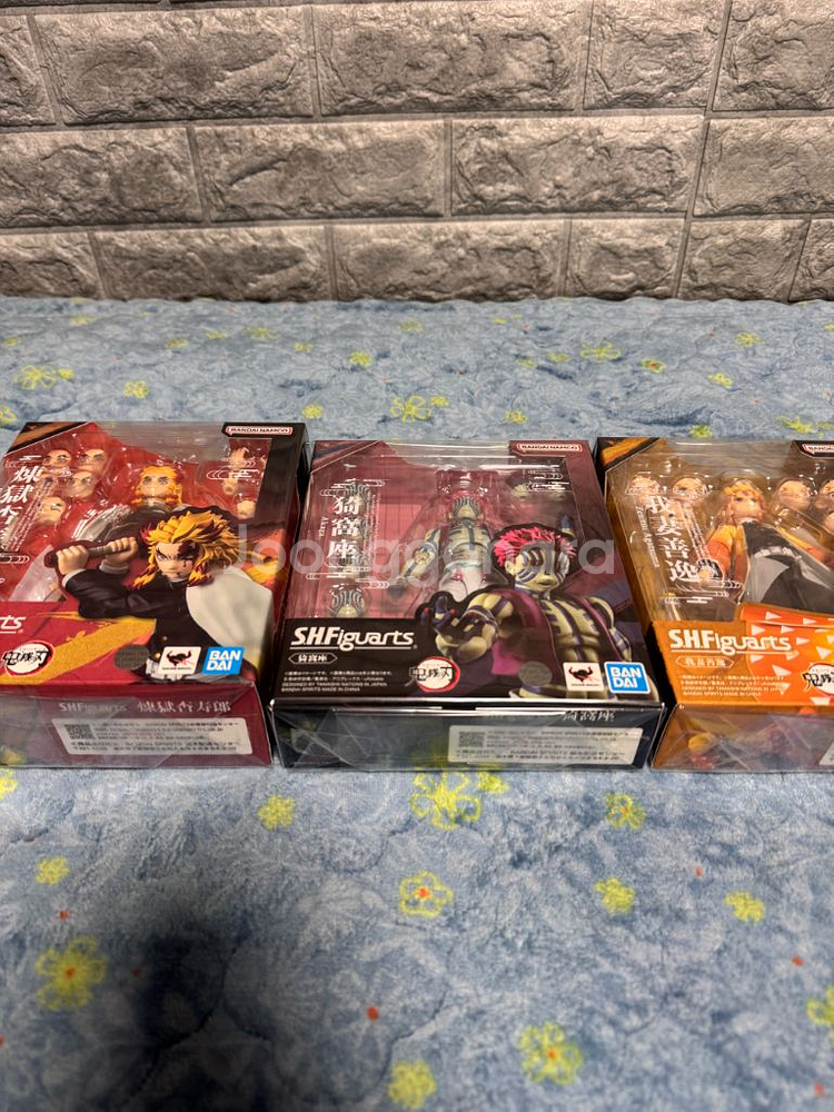 귀멸의 칼날 SHF 아카자, 렌고쿠, 젠이츠 SS급 피규어--0